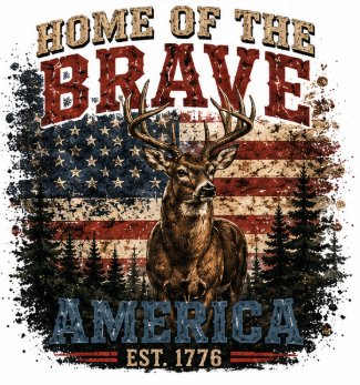 Home of the Brave America Est. 1776 Tee