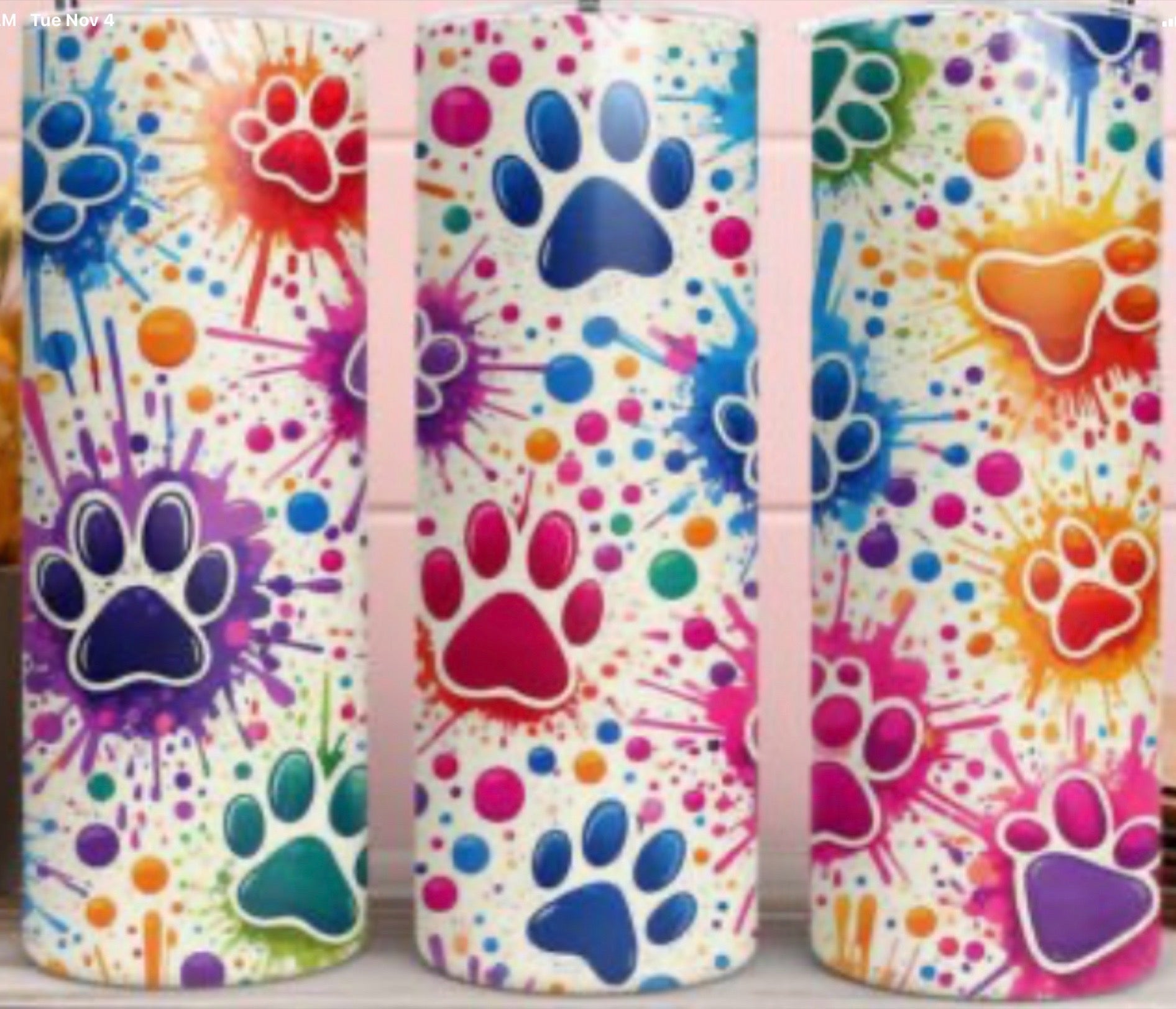 Paint Splatter Paws