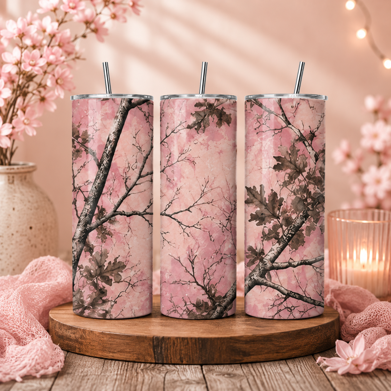 Pink Camo 20oz Tumbler