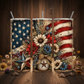Red White & Flowers