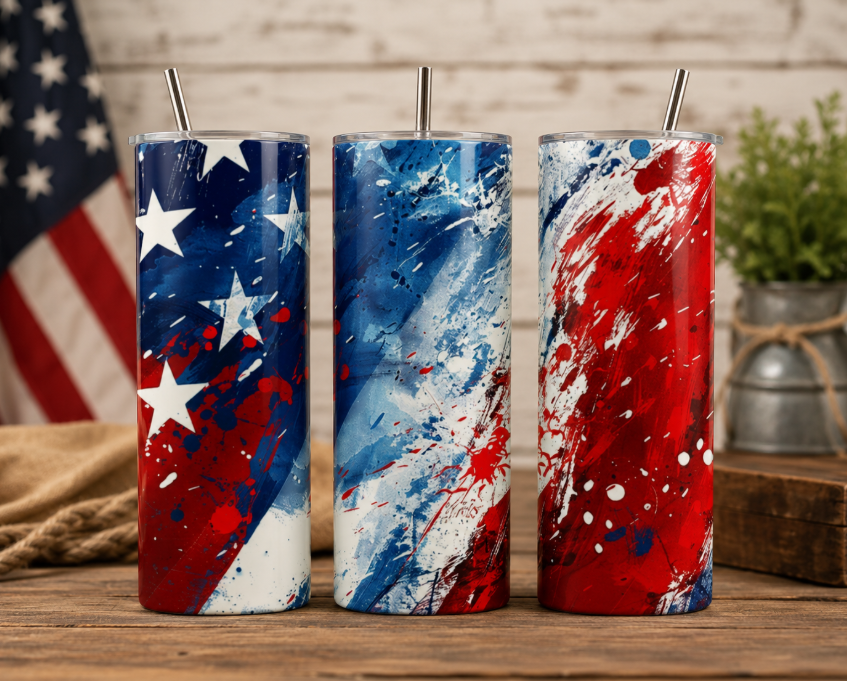 American Grit Patriotic Skinny Tumbler