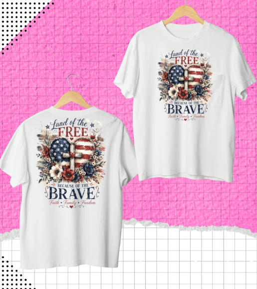 Land of the Free Because of the Brave Tee