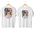 Faith Family Freedom Patriotic Bow Tee