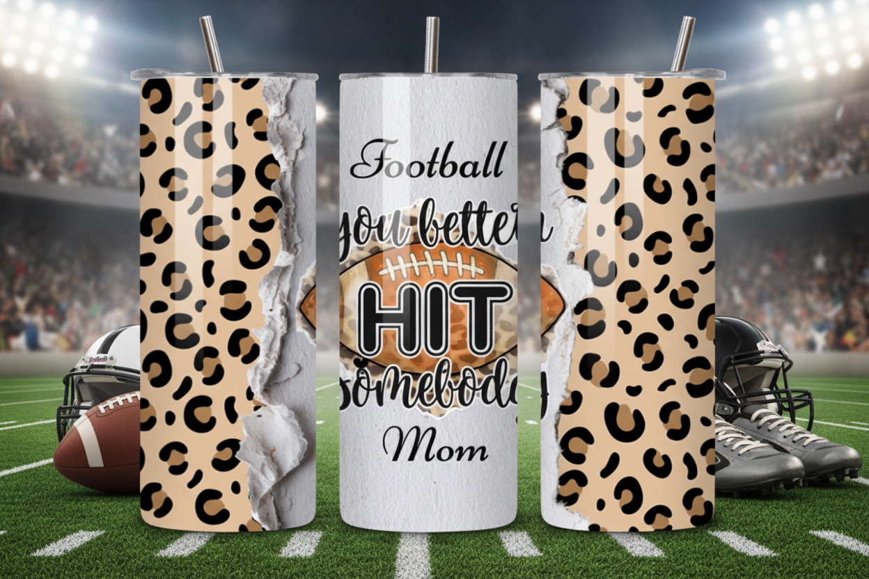 Football Mama Tumbler Wrap